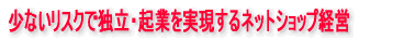 ���Ȃ����X�N�œƗ��E�N�Ƃ���������l�b�g�V���b�v�o�c 